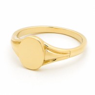 Signet Ring 9K Yellow Gold Oval