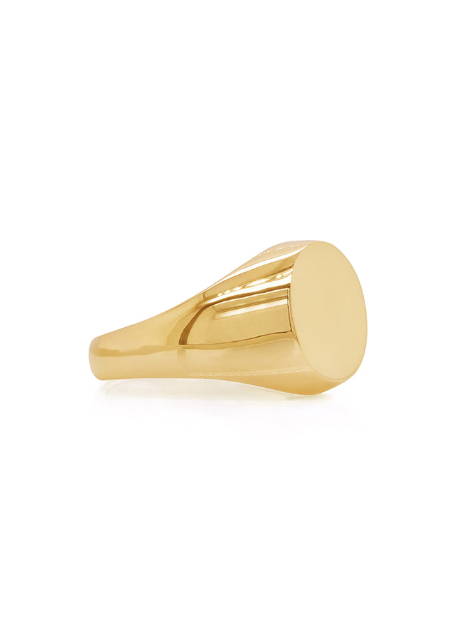 Oval Signet Ring, 12.3m in 9 Carat Yellow Gold