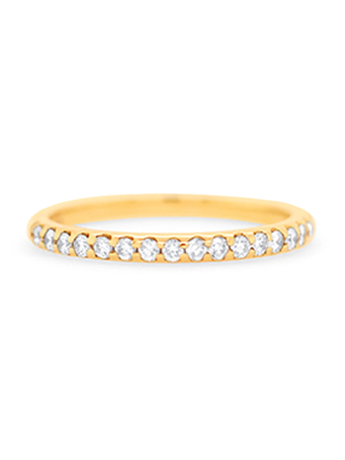 Diamond Set Band, 18K Yellow Gold, 18=0.24ct, small range