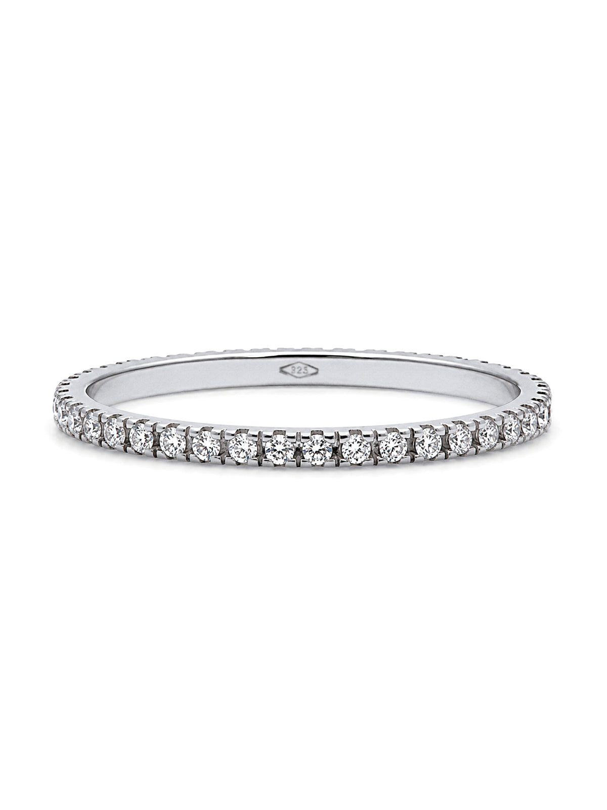 Full Circle Diamond Band, 18K White Gold, T=0.29ct.