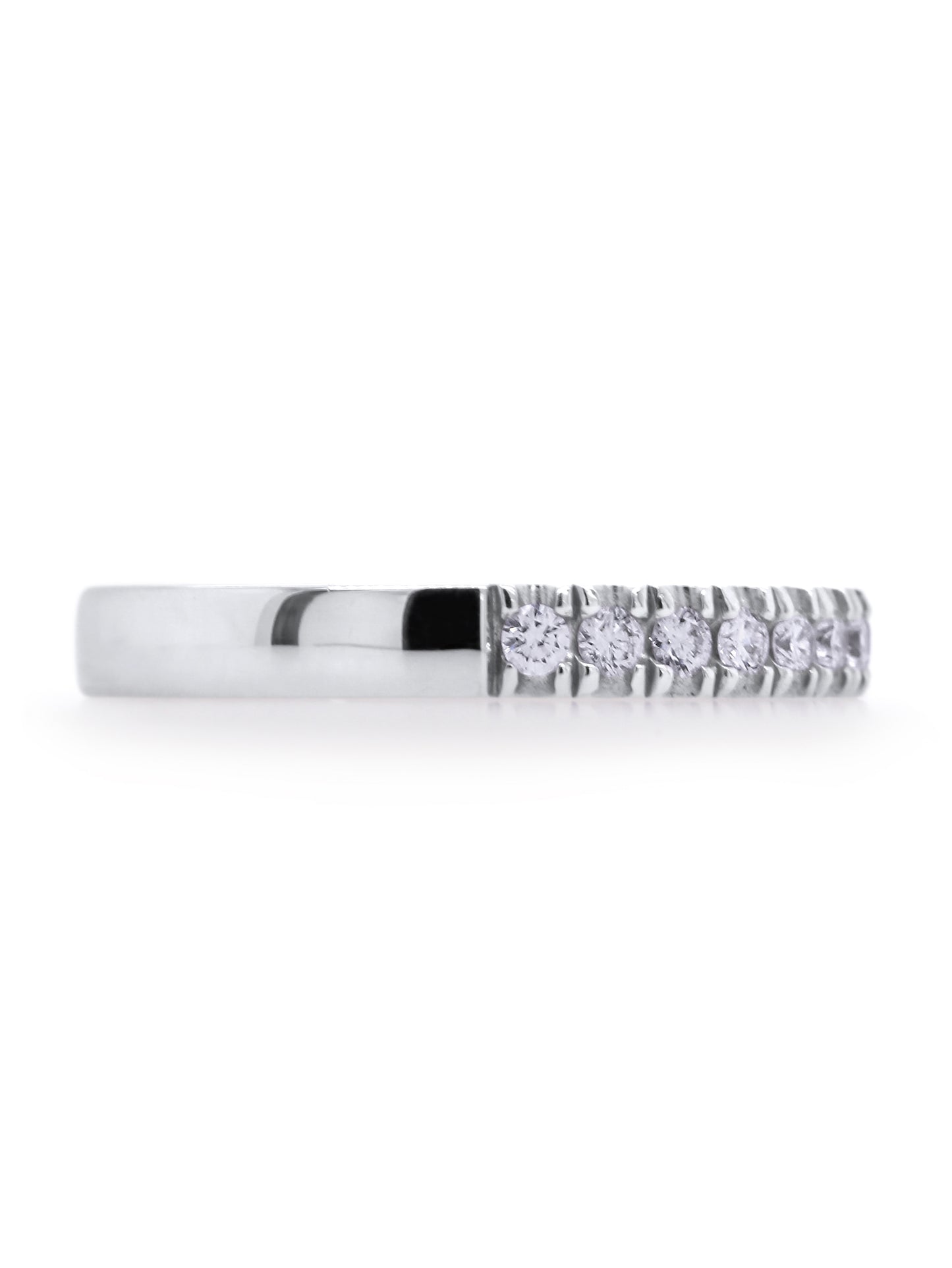 Diamond Set Band 18K White Gold T=0.41ct