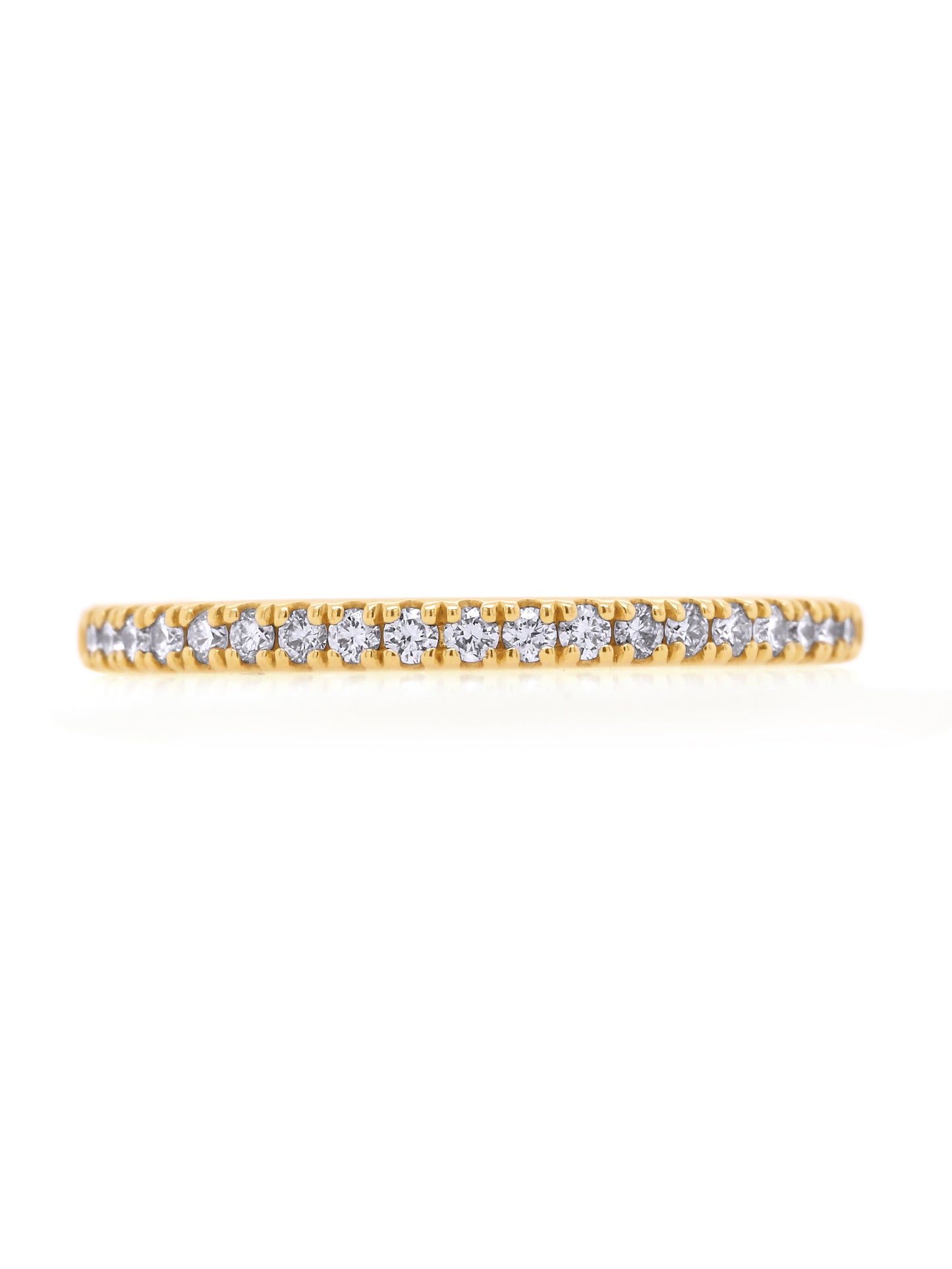 Stunning Diamond Set Band, 18K Yellow Gold T=0.24ct