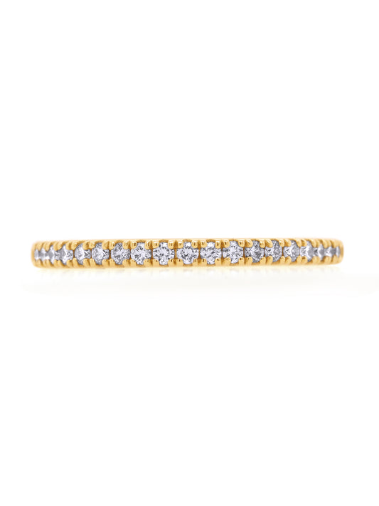 Stunning Diamond Set Band, 18K Yellow Gold T=0.24ct