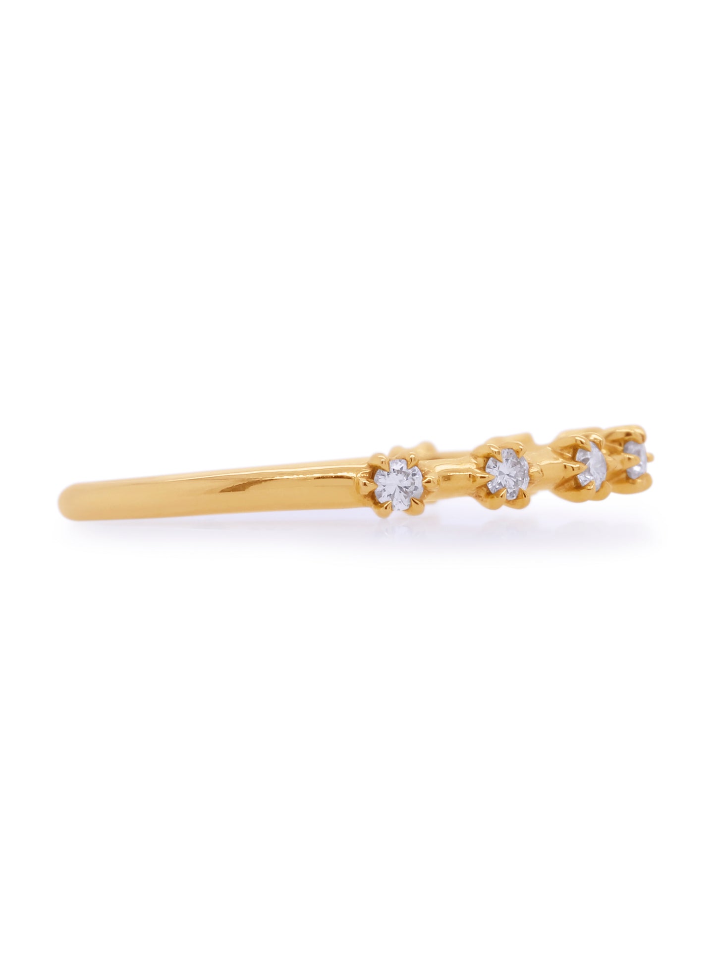 Diamond Set Ring T=0.18 Carat, 18 Carat Yellow Gold