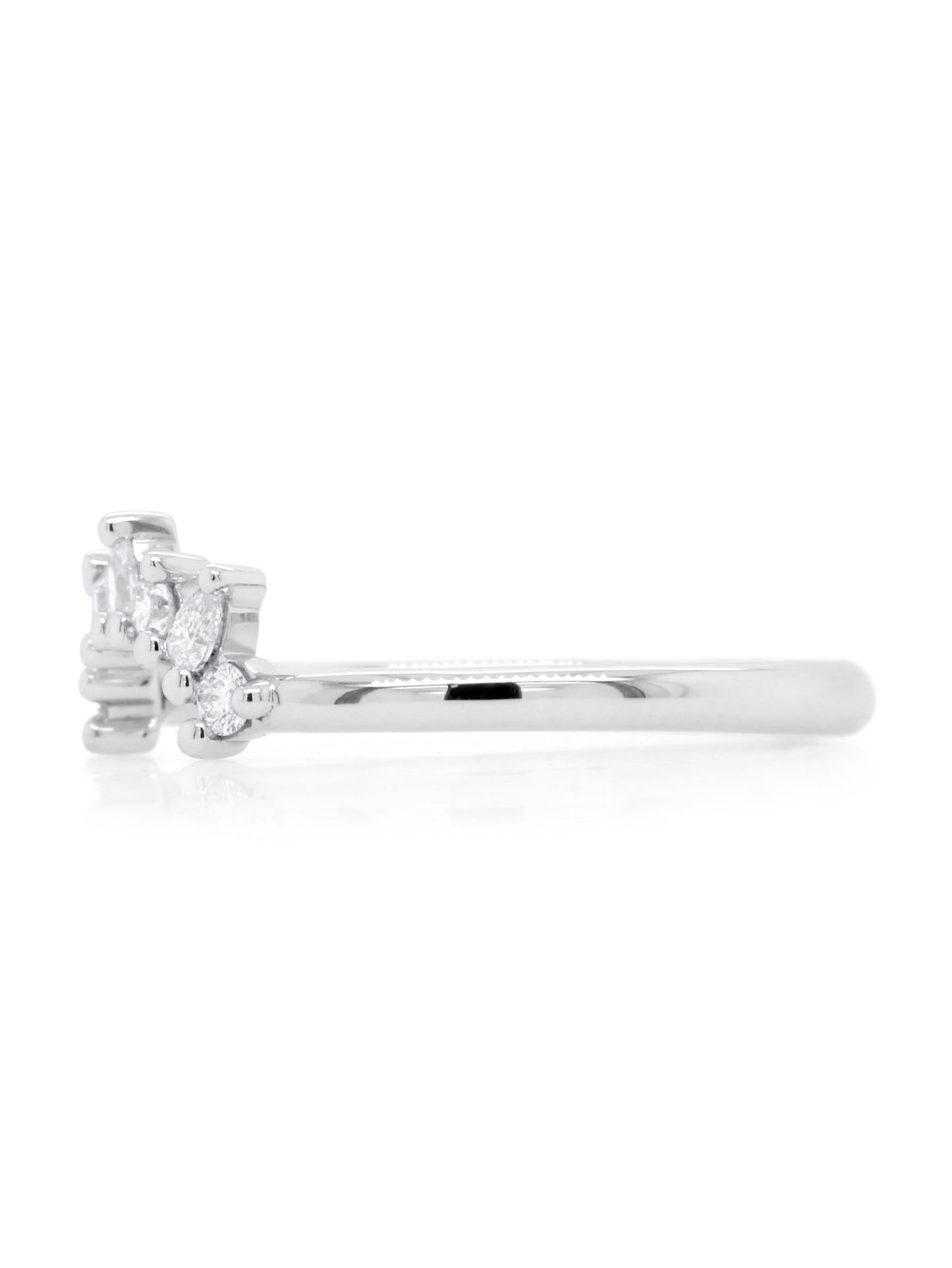 White Gold Diamond Set Band, 18 Carat, T=0.18ct.