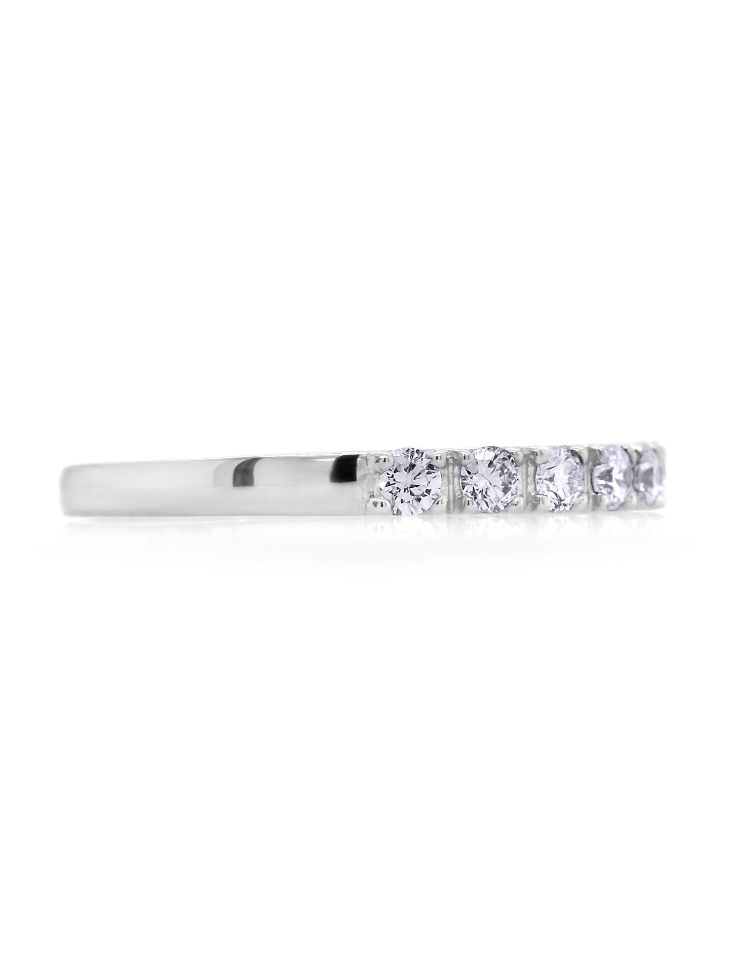 Diamond Set Band, 18K White Gold 0.50ct, Small Size
