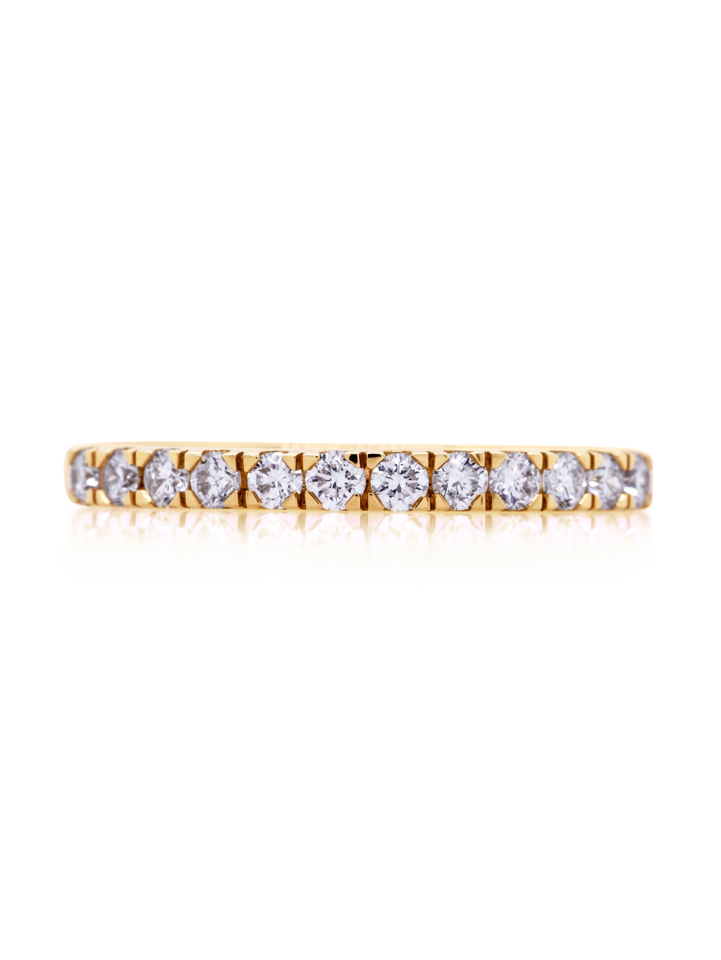 0.36 Carat Diamond Set Band Claw set in 18 Carat Yellow Gold.