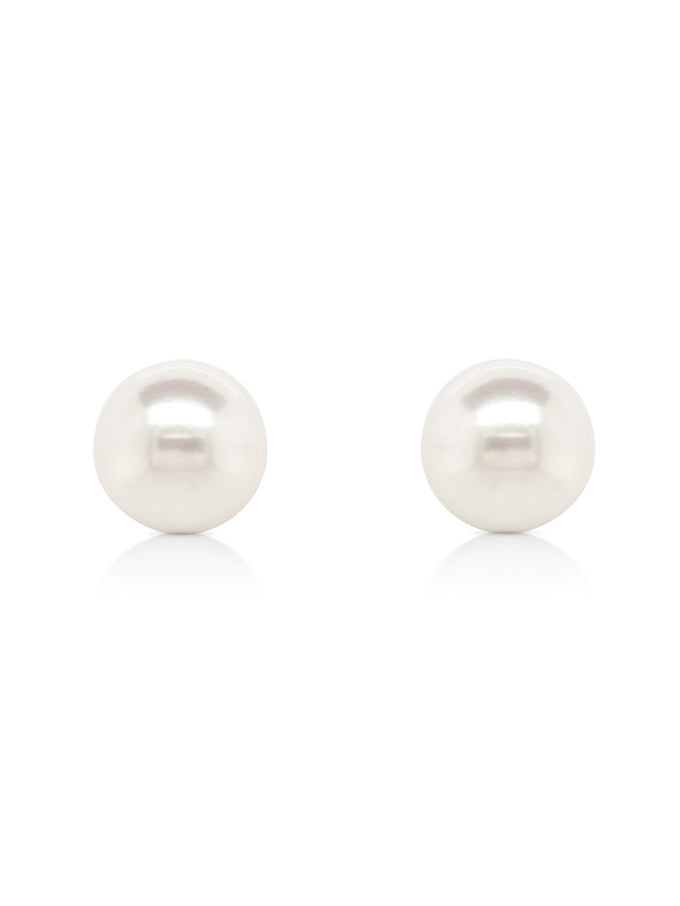 Akoya Pearl Studs, 9K Yellow Gold, 8-8.5mm
