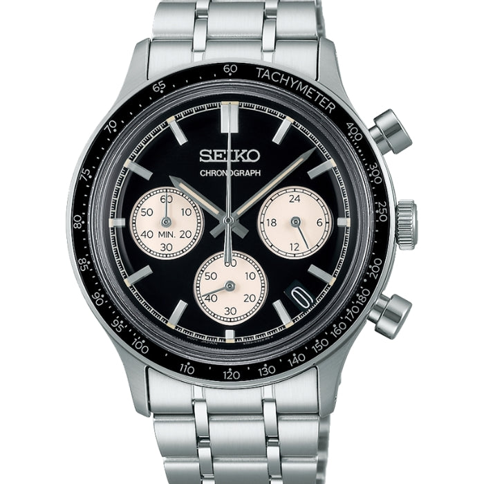 Seiko SSB479P Black Conceptual Chronograph, Bracelet band