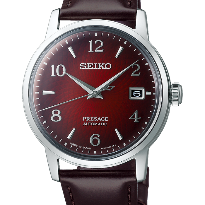 Seiko SRPE41J Presage Automatic red dial