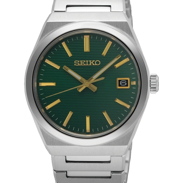 Seiko SUR601P Geen Dial Quartz Daywear, Bracelet Band