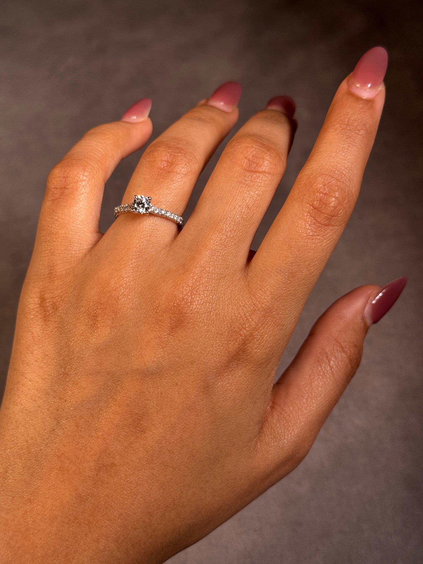 Lab Grown 0.80 Carat, 18K Yellow & White Gold Diamond Solitaire