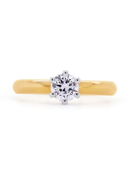 0.50 Carat Solitair Diamond ring in 18 Carat Yellow Gold