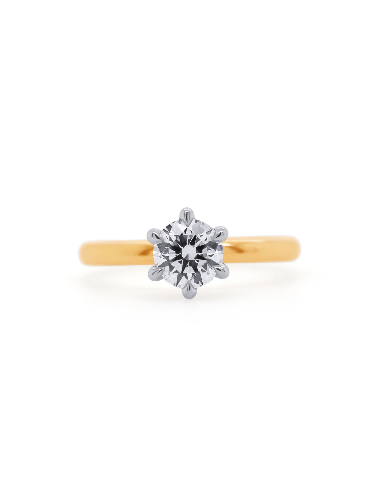 Lab Grown Diamond Solitaire Ring, 18K Yellow Gold. T=1.00ct