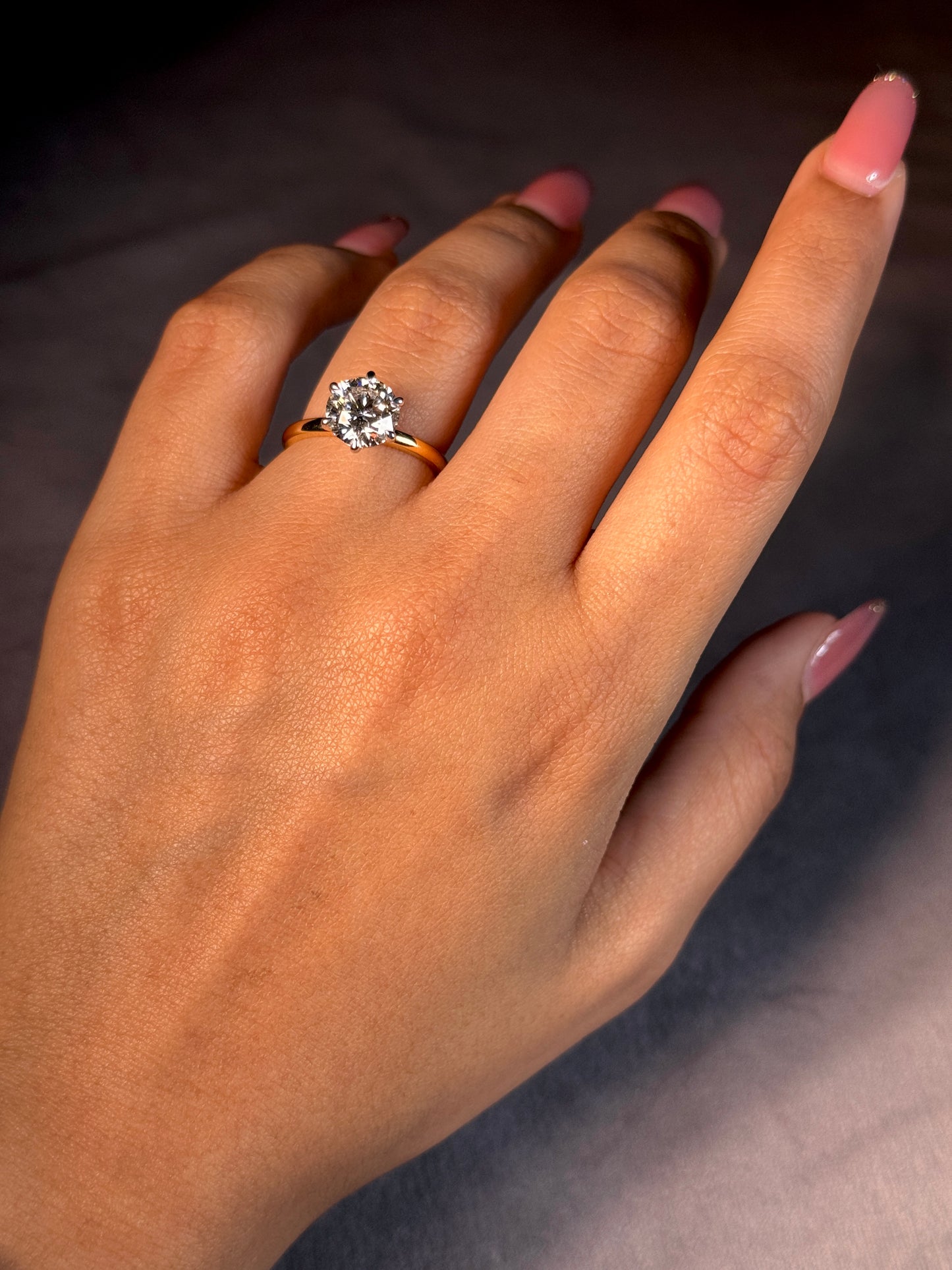 Lab Grown Diamond 2.50 Carat Lucy Ring in 18 Carat Yellow Gold