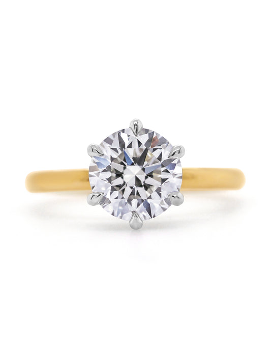 Lab Grown Diamond 2.50 Carat Lucy Ring in 18 Carat Yellow Gold