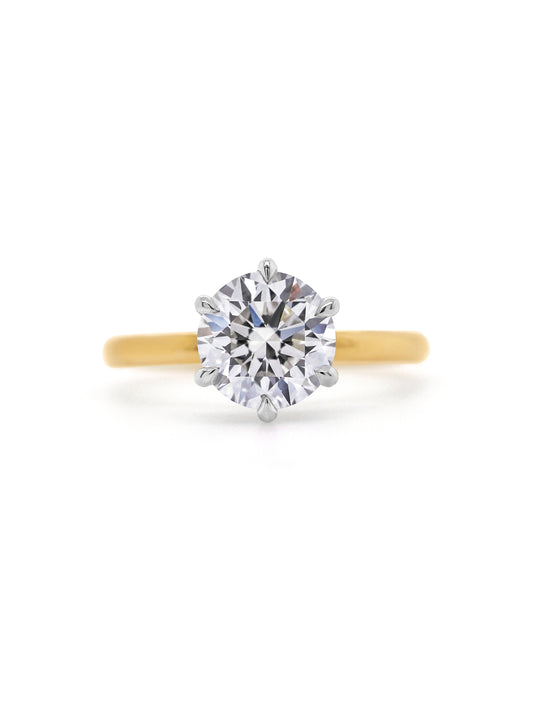 Lab Grown Diamond 2.50 Carat Lucy Ring in 18 Carat Yellow Gold
