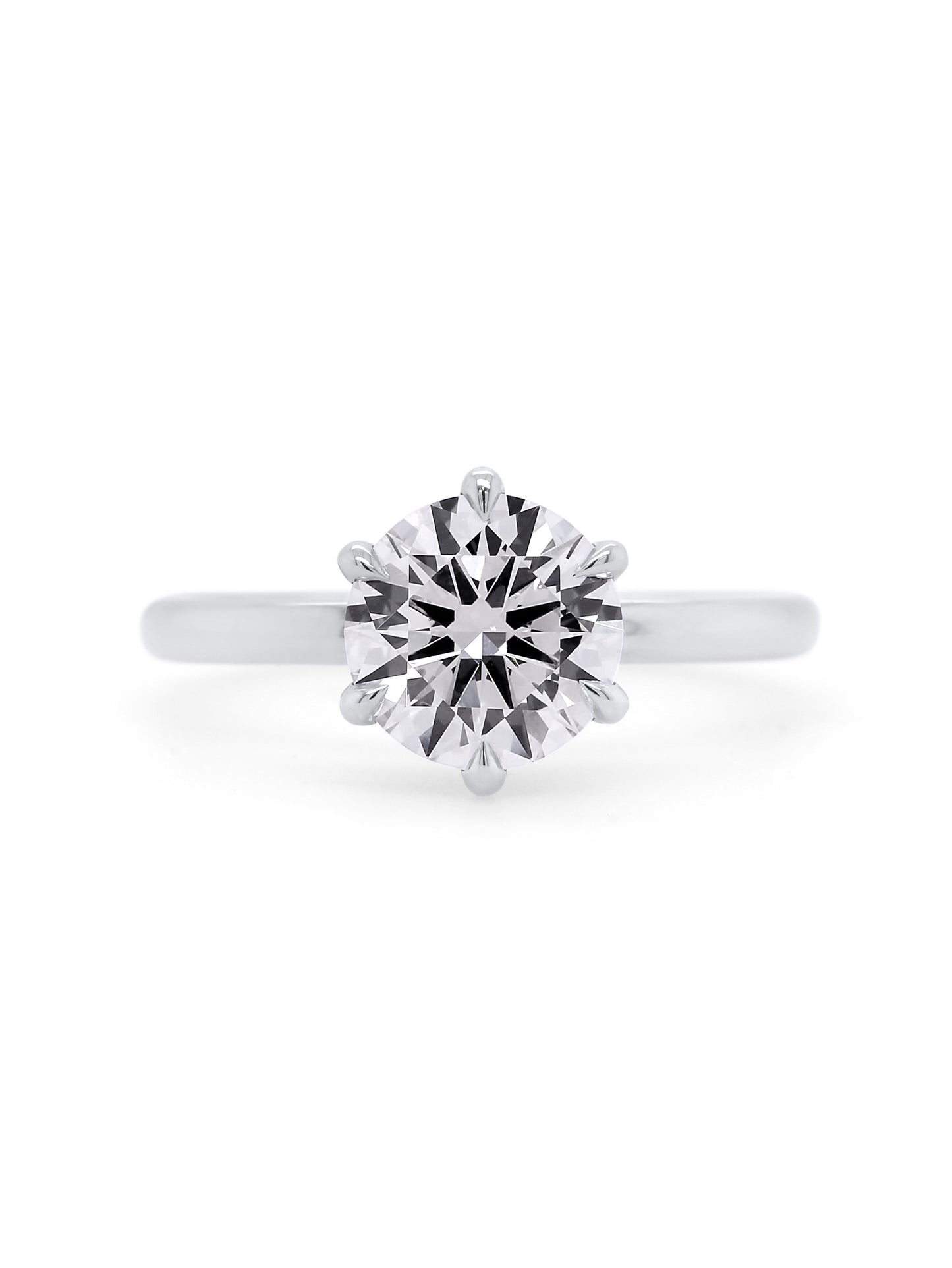Lab Grown Diamond Solitaire Ring in 18 Carat White Gold. T=2.01ct