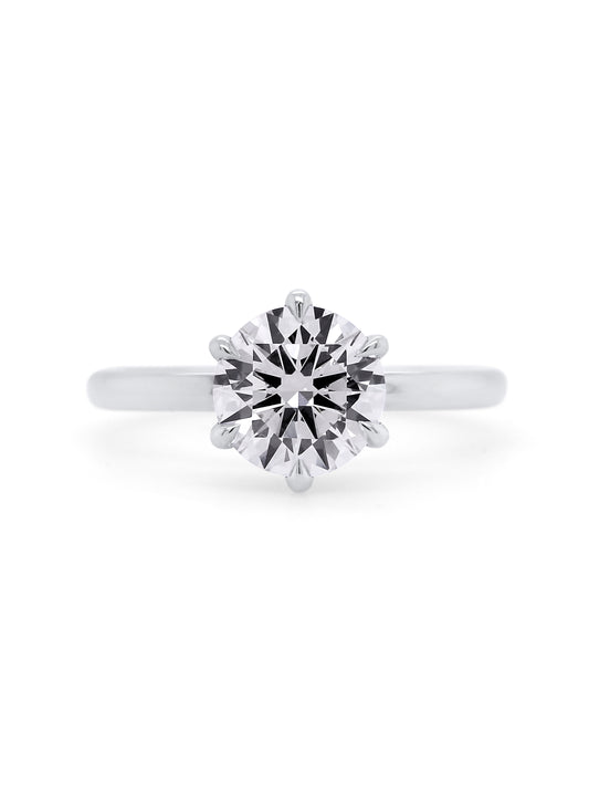 Lab Grown Diamond Solitaire Ring in 18 Carat White Gold. T=2.01ct