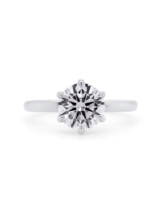 Lab Grown Diamond Solitaire Ring in 18 Carat White Gold. T=2.01ct
