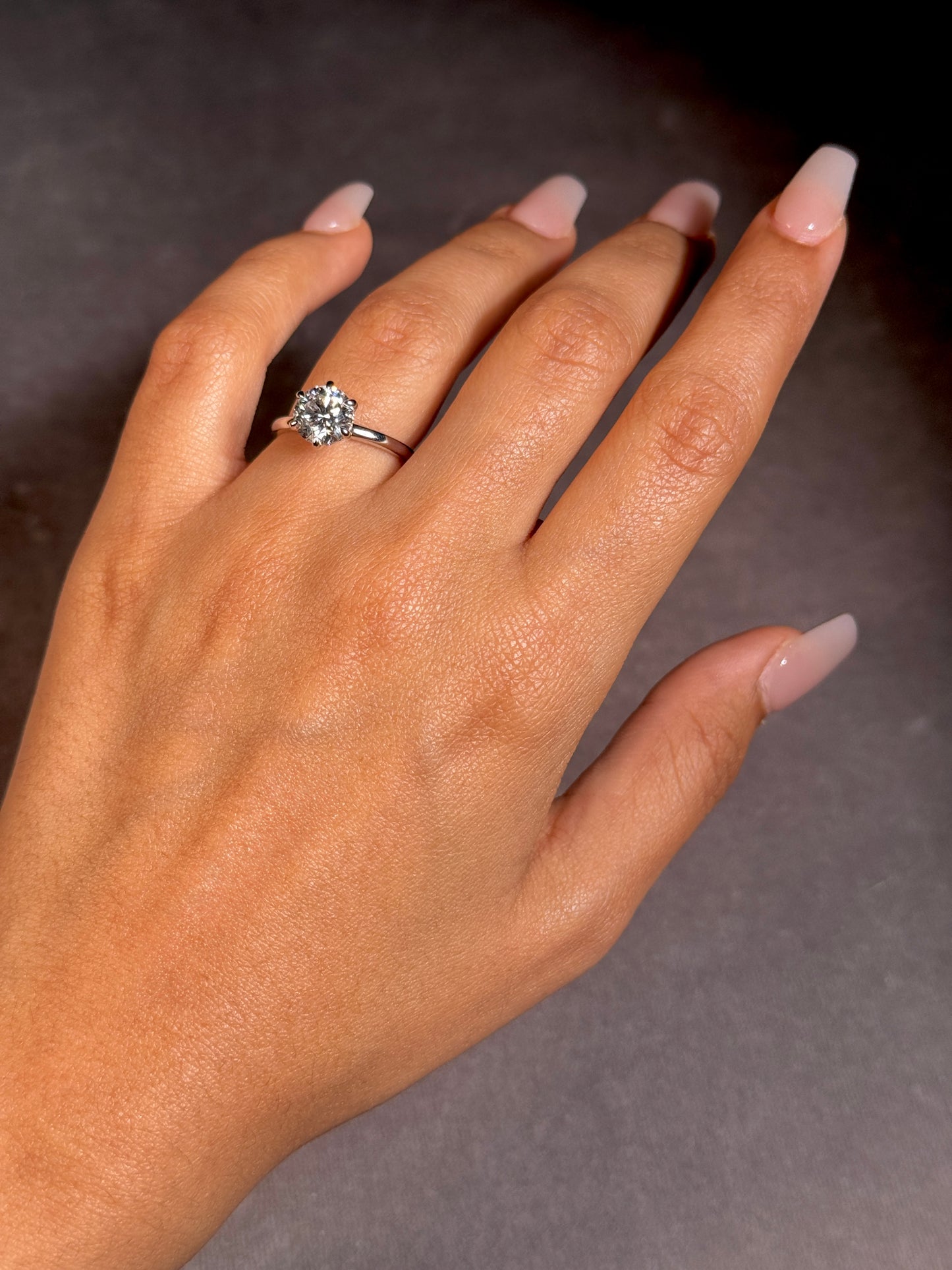 Lab Grown Diamond Solitaire Ring in 18 Carat White Gold. T=2.01ct