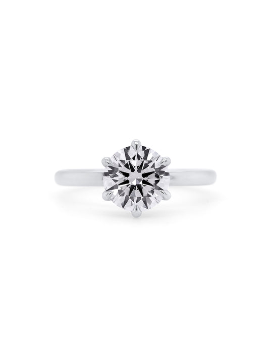 Lab Grown Diamond Solitaire Ring in 18 Carat White Gold. T=2.01ct