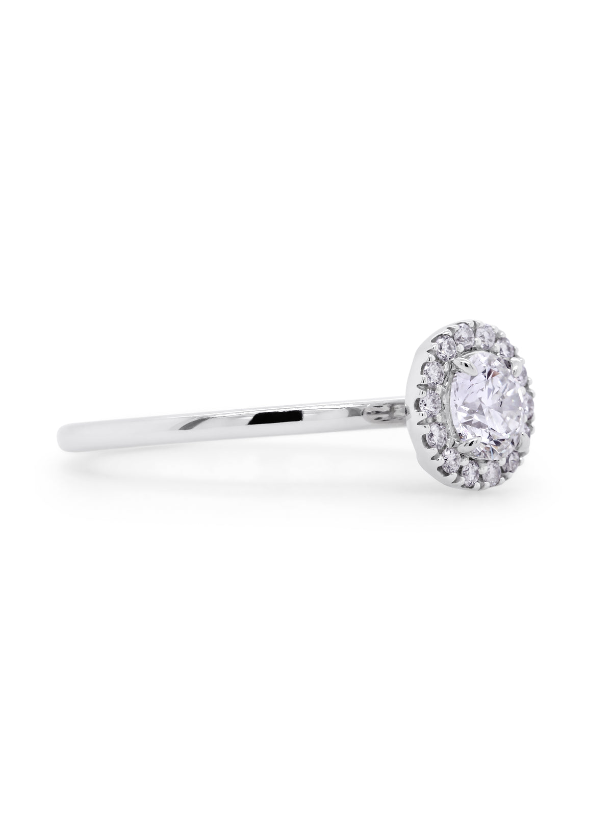 Diamond Cluster Ring 18K White Gold, T=0.61ct
