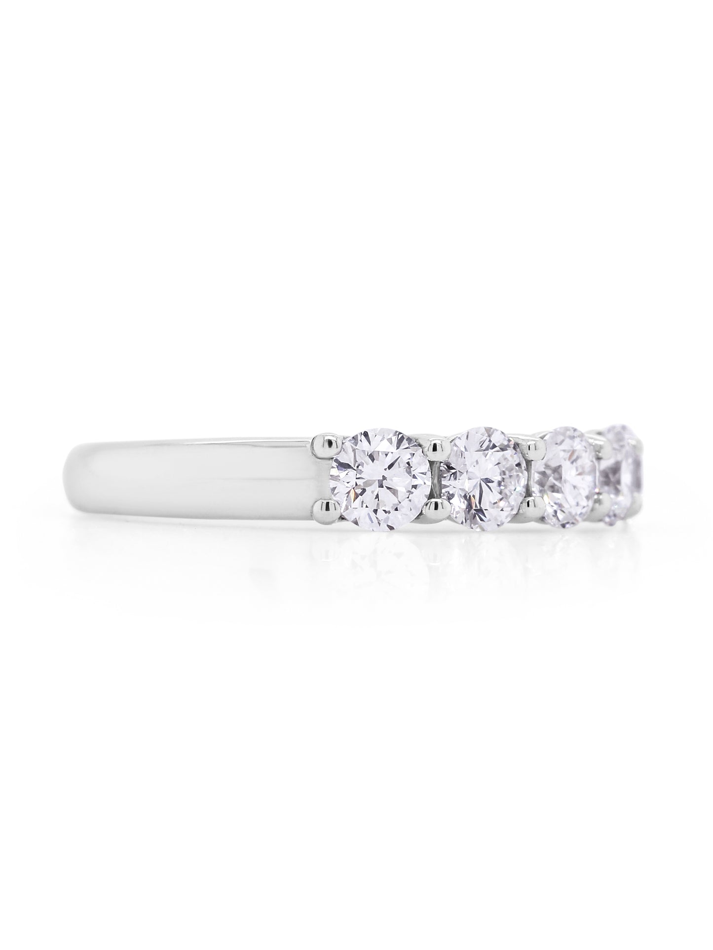 Lab Grown Diamond Set Dress Ring, 18K White Gold T=1.10ct