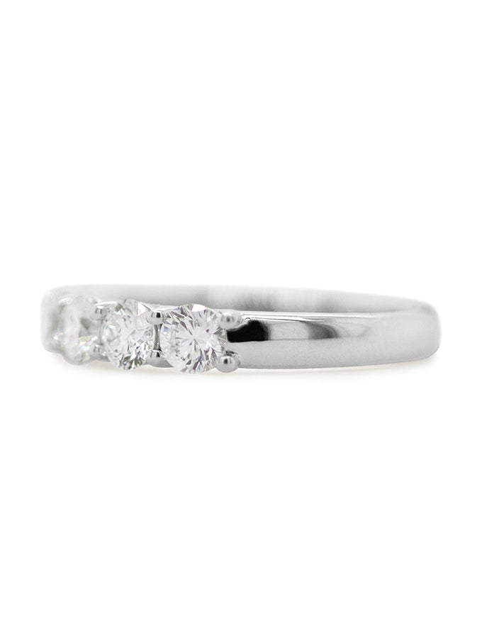 Lab Grown Diamond Set Dress Ring, 18K White Gold T=1.10ct