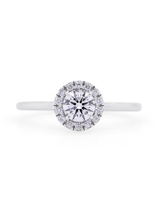 Lab Grown Diamond Cluster Ring 18K White Gold, T=0.61ct