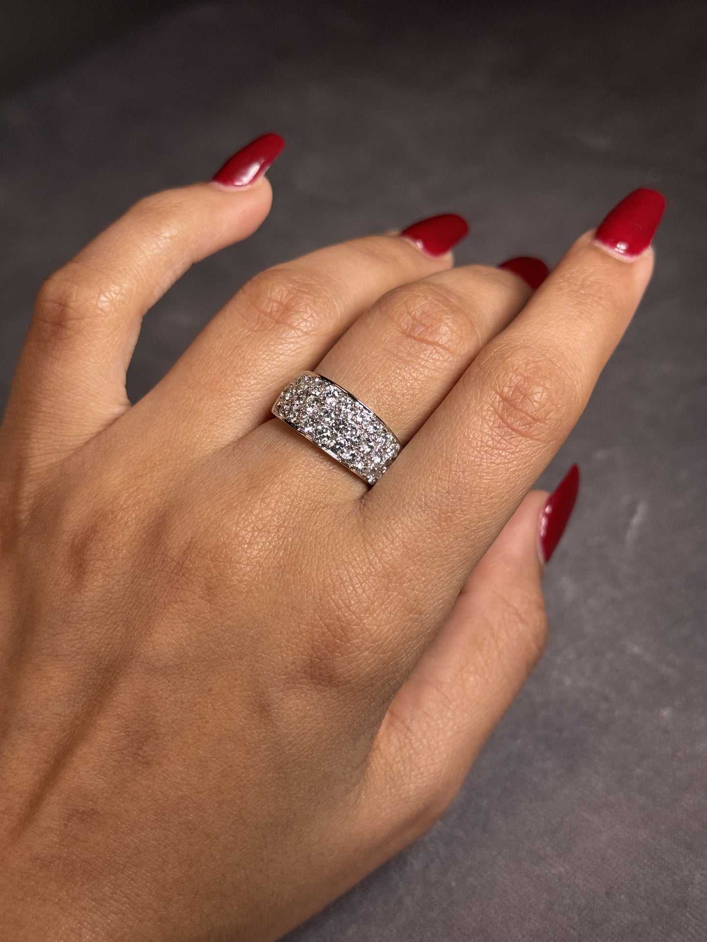 Lab Grown Diamond Set Ring, 9 Carat White Gold, T=1.61ct