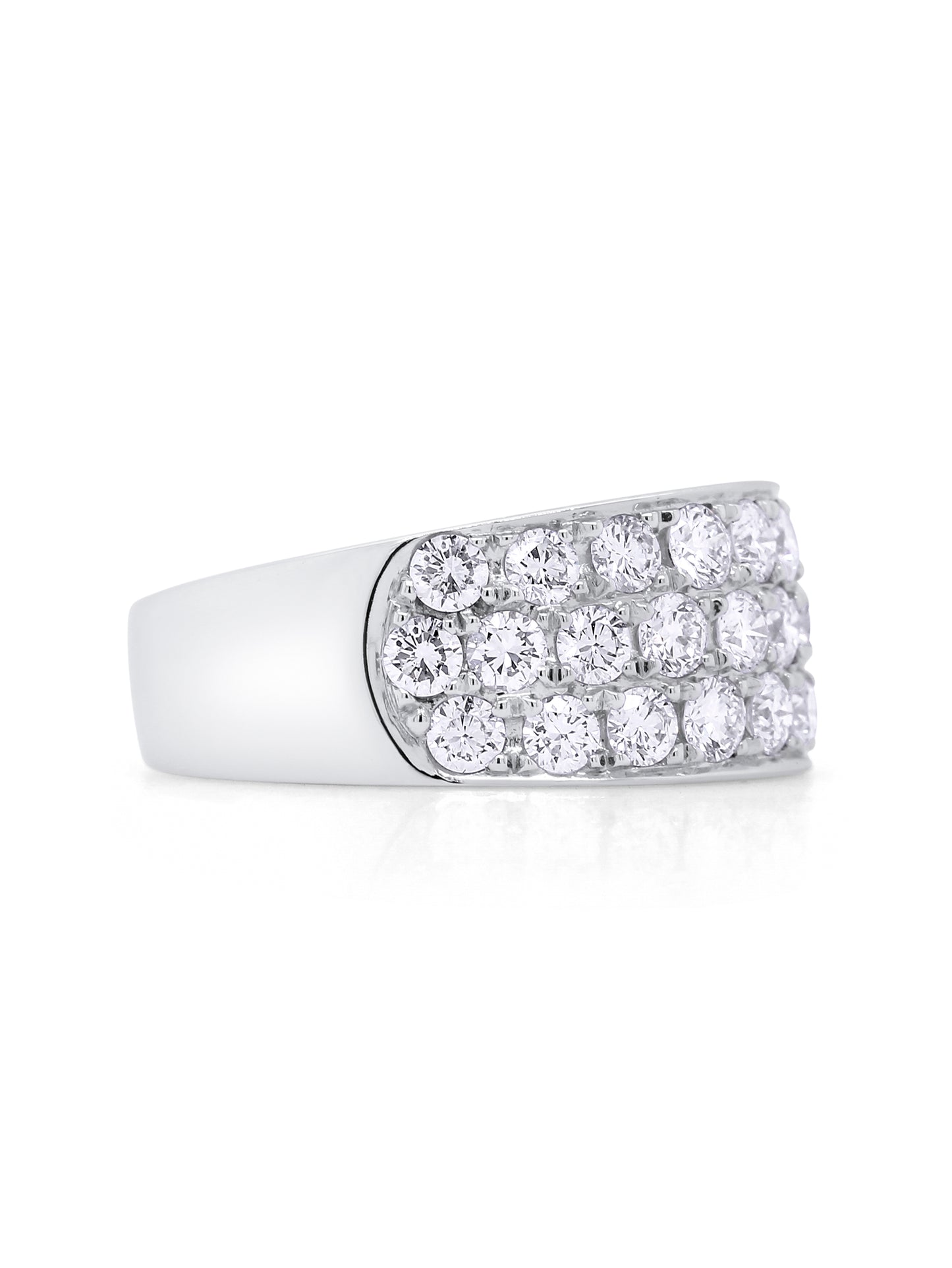 Lab Grown Diamond Set Ring, 9 Carat White Gold, T=1.61ct