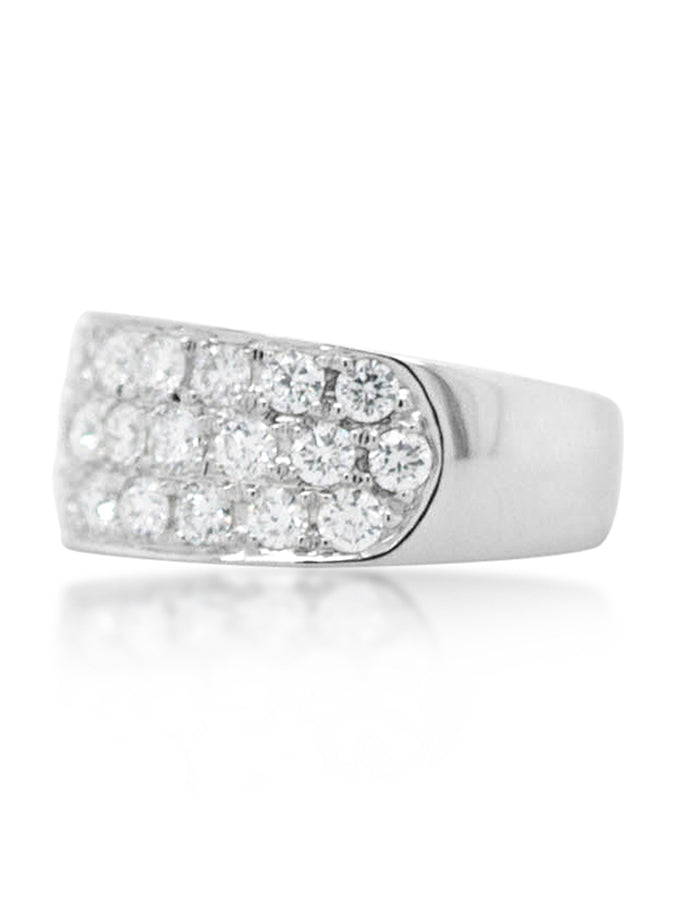 Lab Grown Diamond Set Ring, 9 Carat White Gold, T=1.61ct
