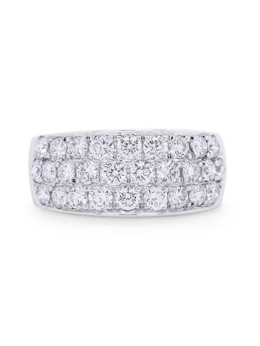 Lab Grown Diamond Set Ring, 9 Carat White Gold, T=1.61ct