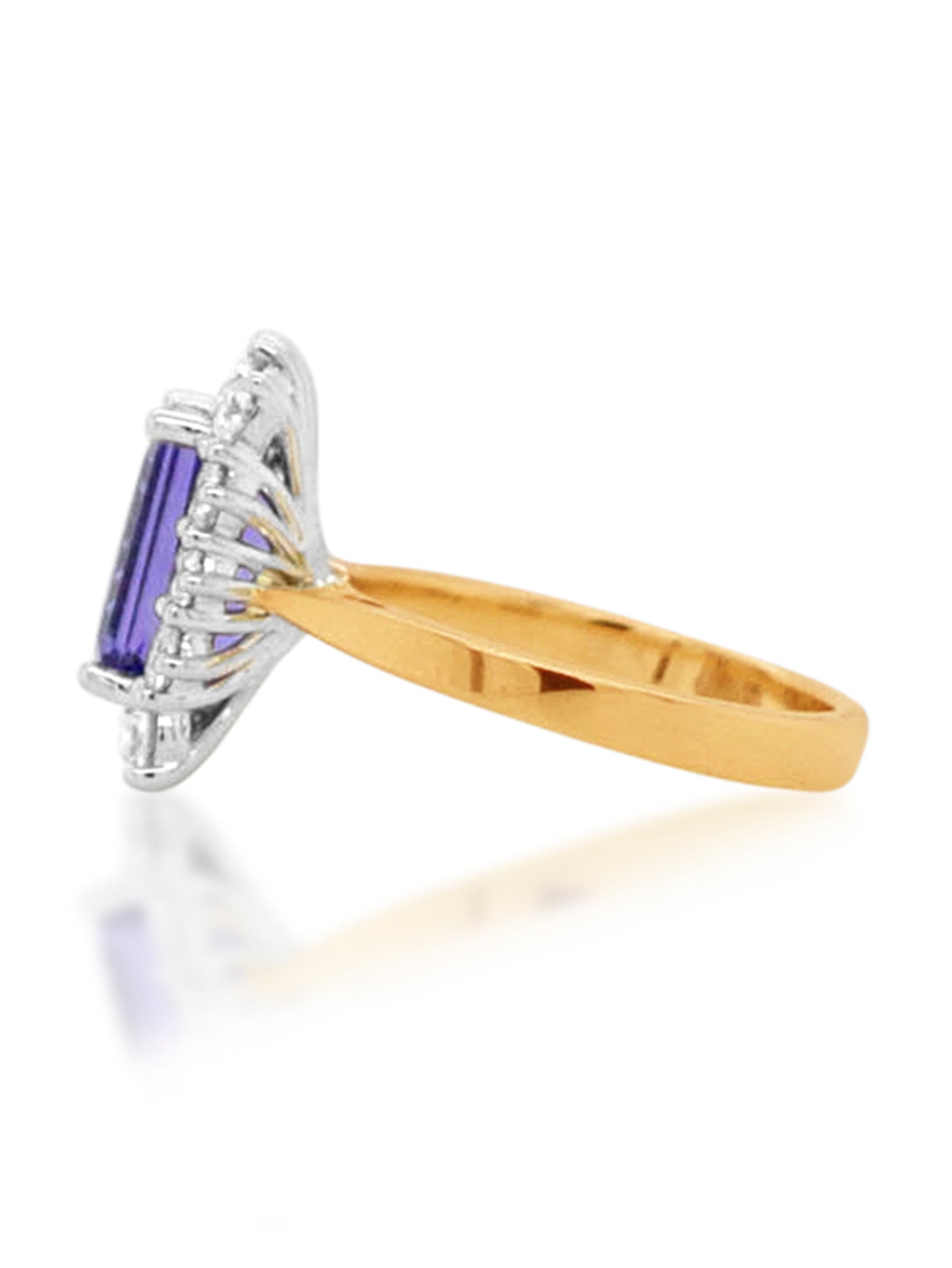 3.75ct Tanzanite & Diamond Ring in 18 Carat Yellow Gold