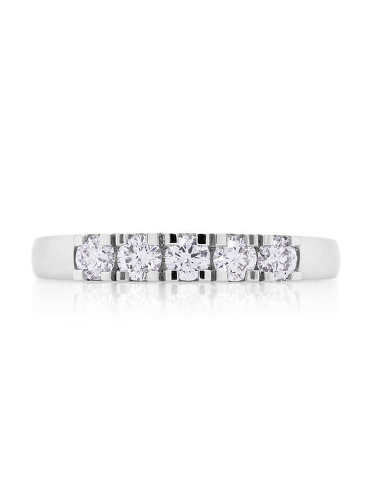 0.5 Carat Diamond 18K White Gold Wedding Ring