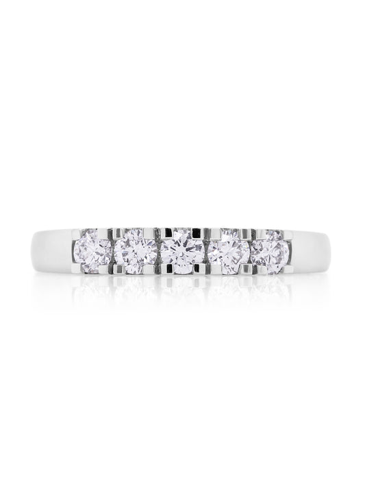 0.5 Carat Diamond 18K White Gold Wedding Ring