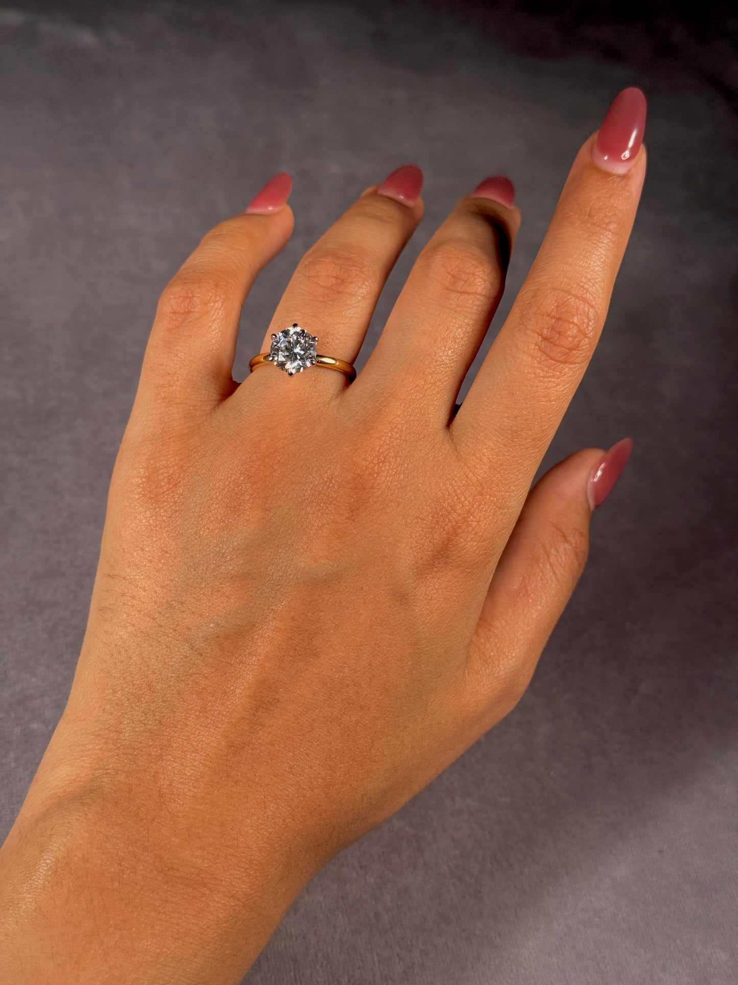 Lab Grown Diamond 2.50 Carat Lucy Ring in 18 Carat Yellow Gold