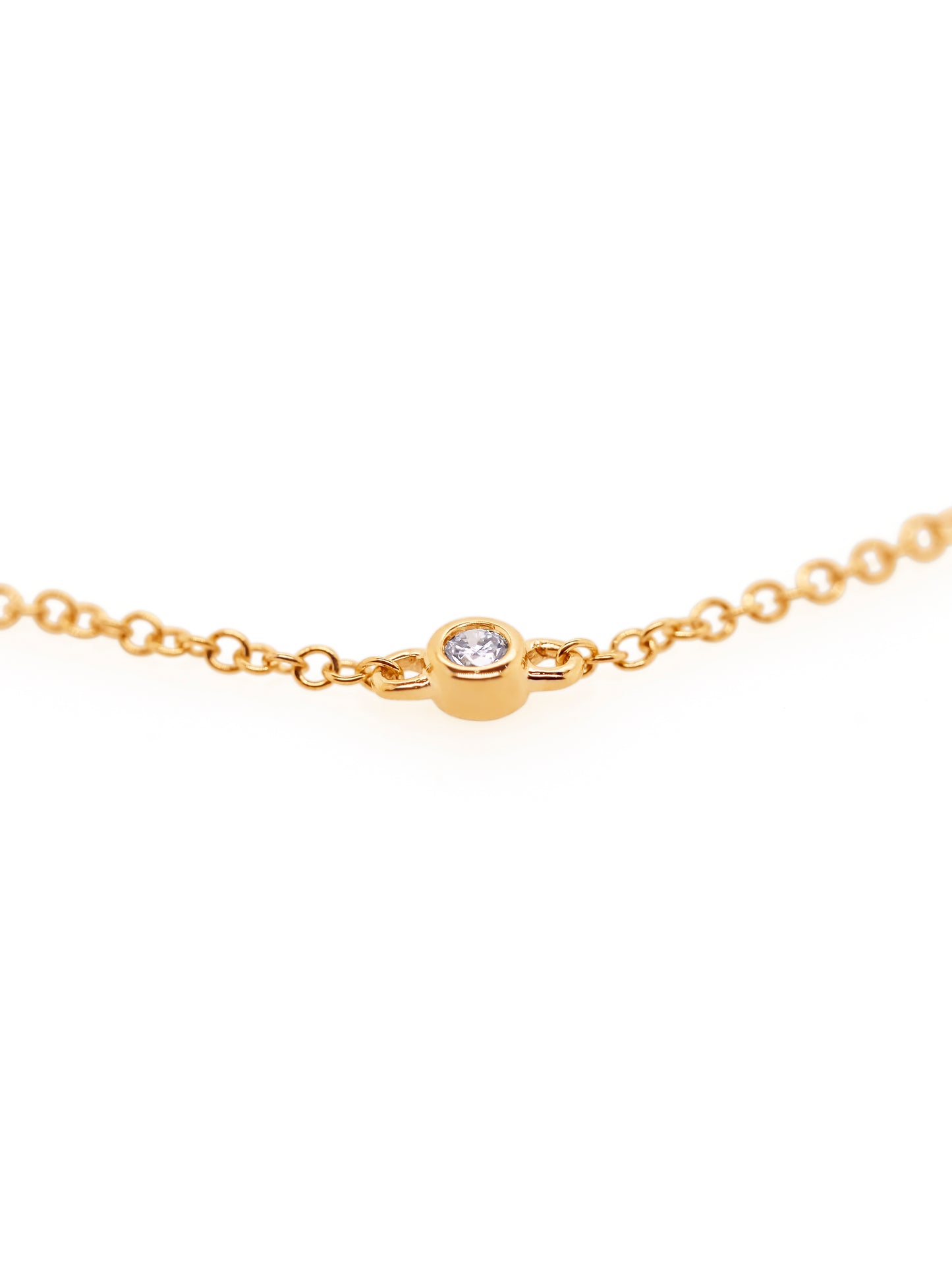 Lab Grown, 0.03 Carat Diamond Bracelet in 9 Carat Yellow Gold