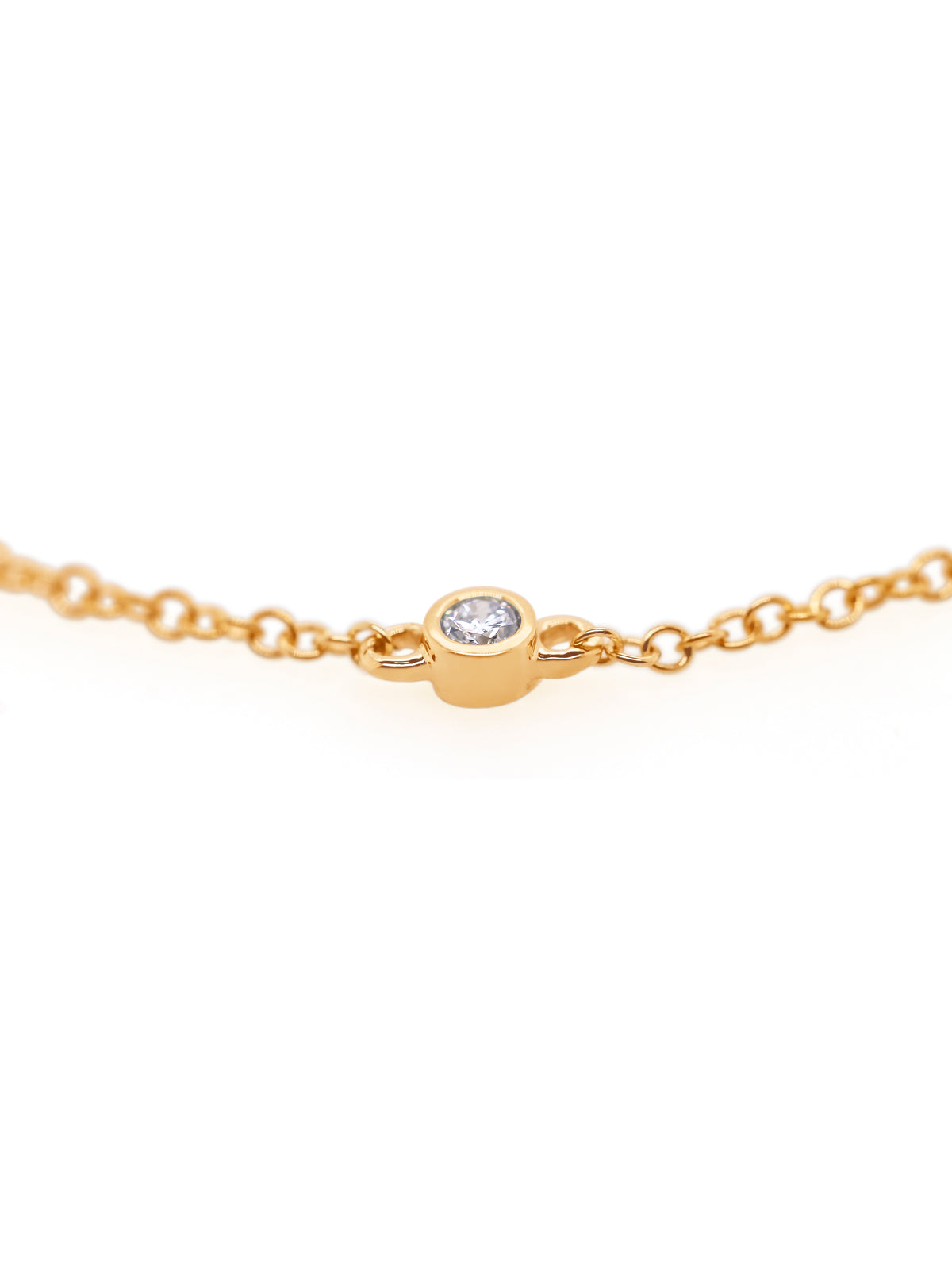 Lab Grown, 0.10 Carat Diamond Bracelet set in 9 Carat Yellow Gold