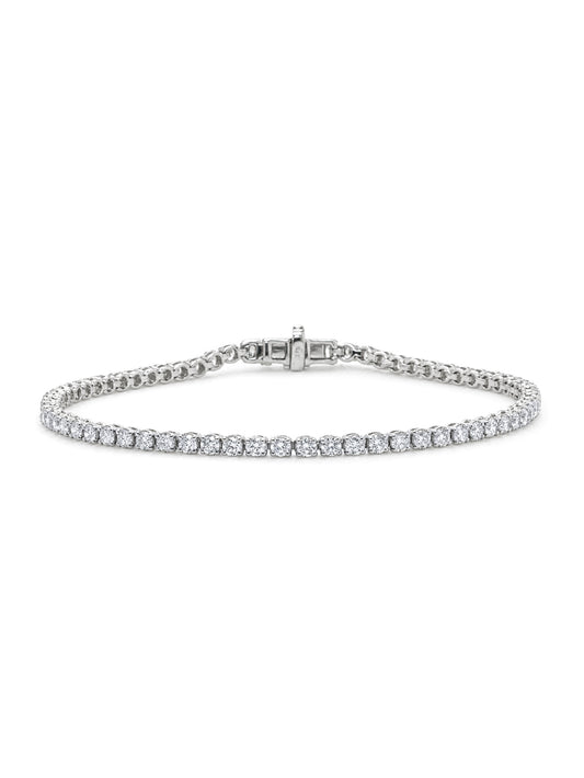 Lab Grown, 3.07 Carat Diamond Tennis Bracelet in 9 Carat White Gold