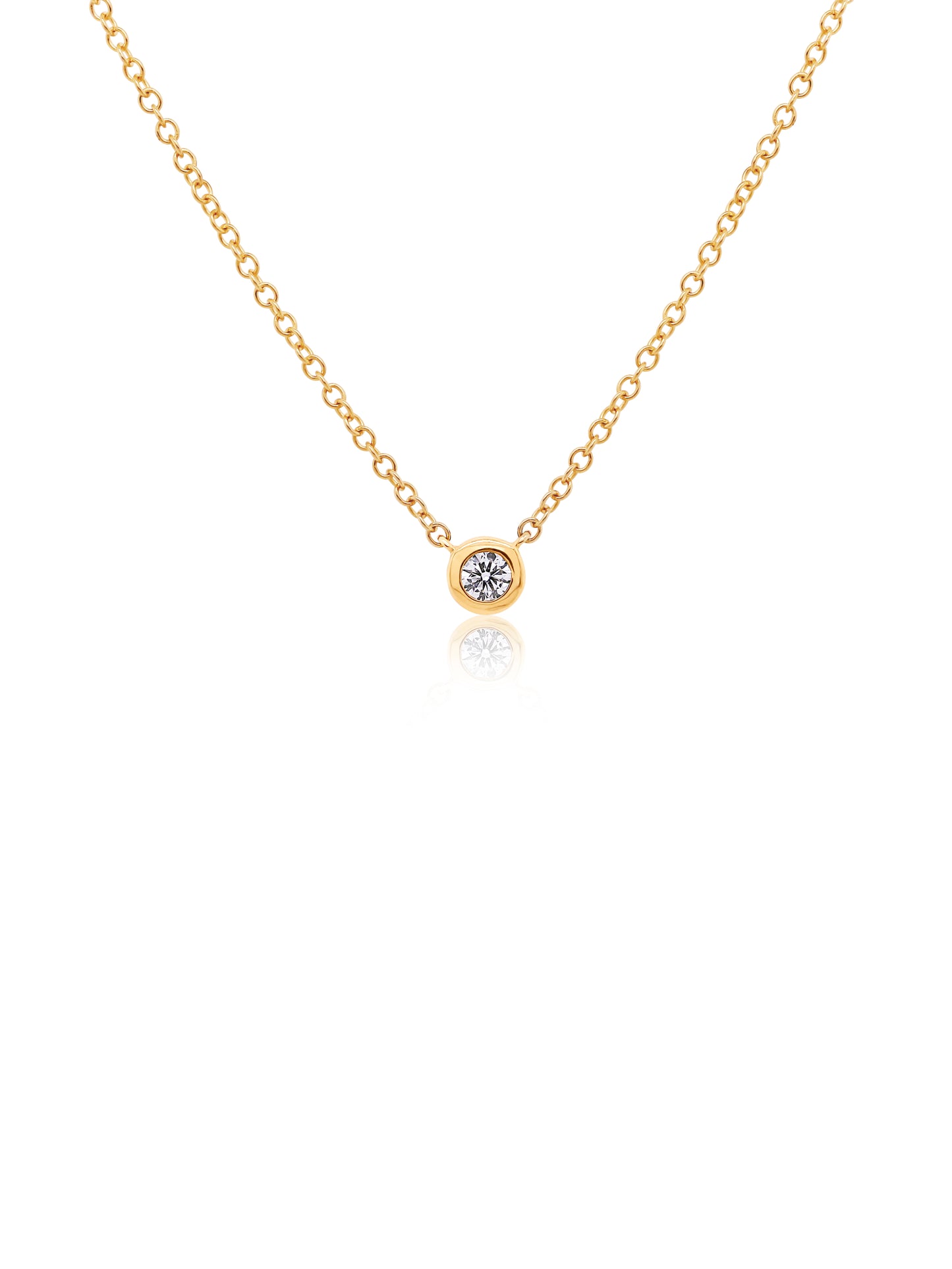 Lab Grown Diamond Pendant T=0.10ct, 9K Yellow Gold