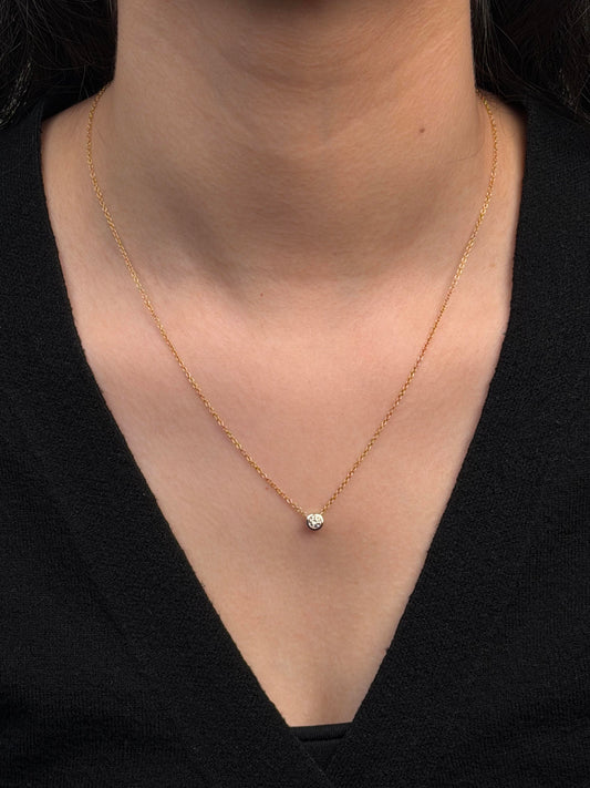 Lab Grown Diamond Pendant T=0.20ct, 9K Yellow Gold