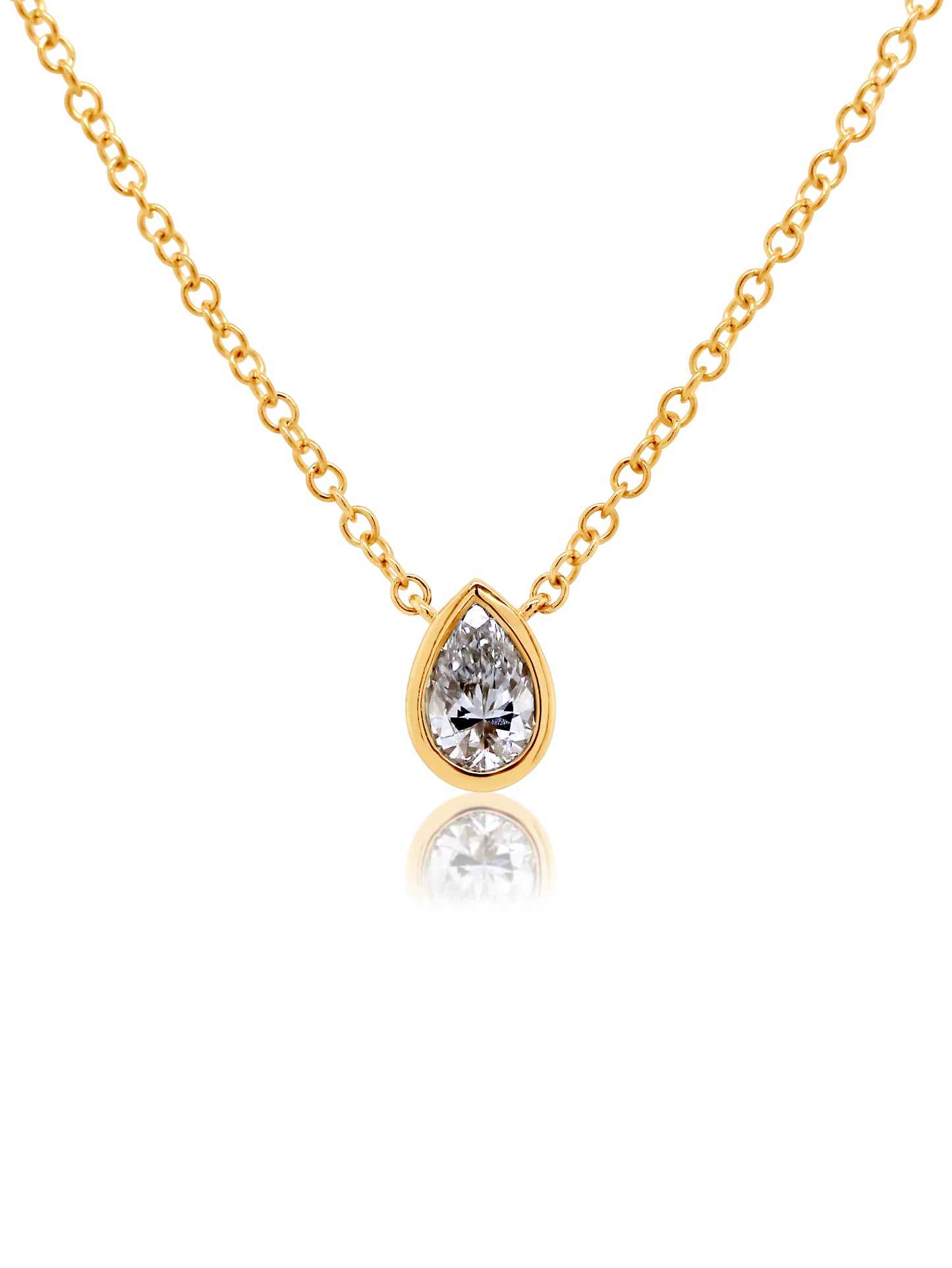Lab Grown Diamond Pendant T=0.20ct, 9K Yellow Gold