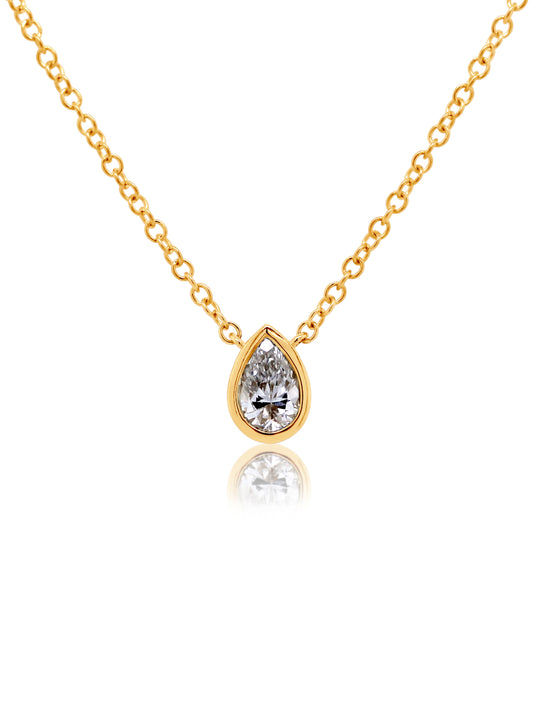 Lab Grown Diamond Pendant T=0.20ct, 9K Yellow Gold