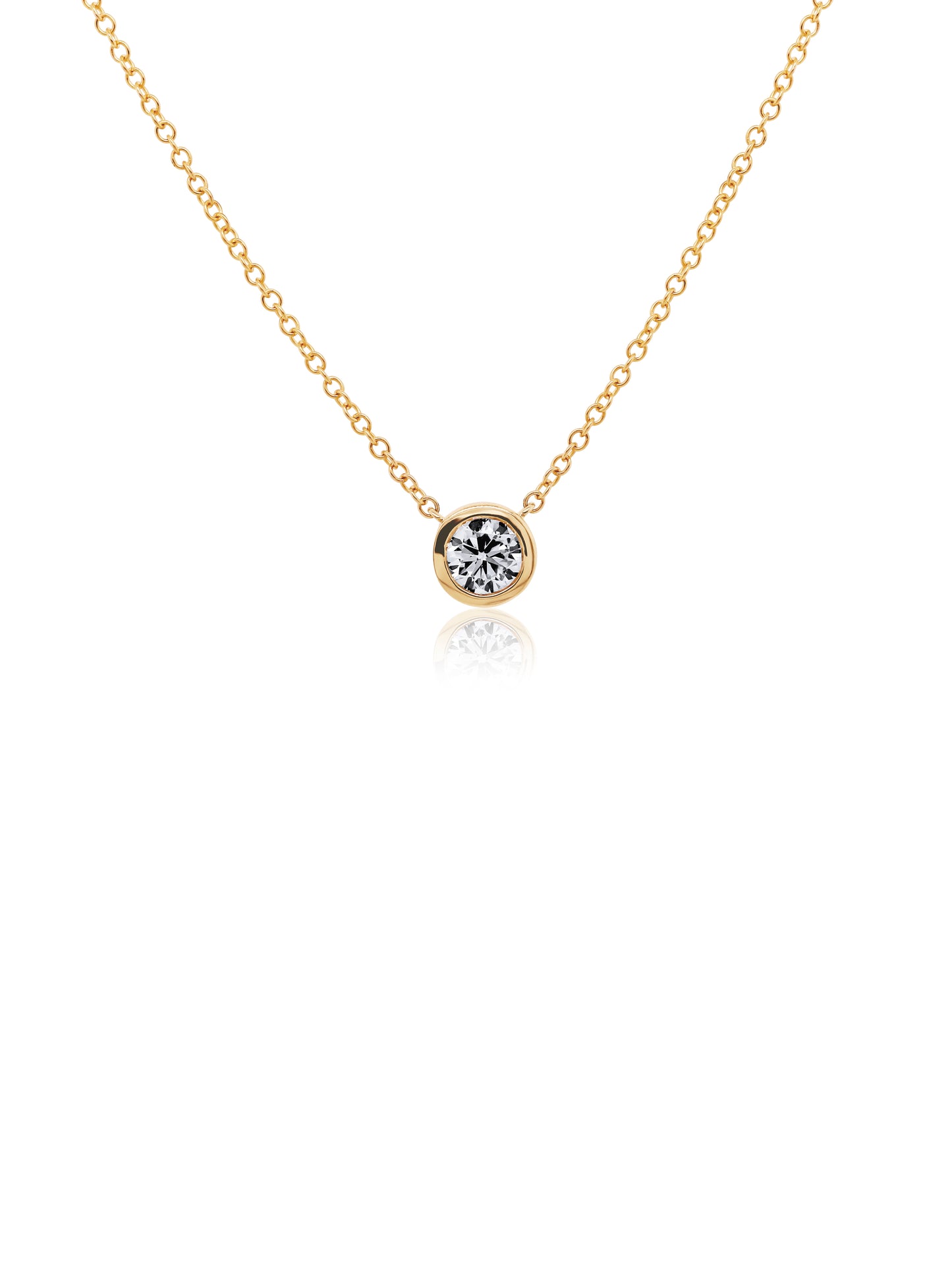 Lab Grown Diamond Pendant T=0.50ct, 9K Yellow Gold