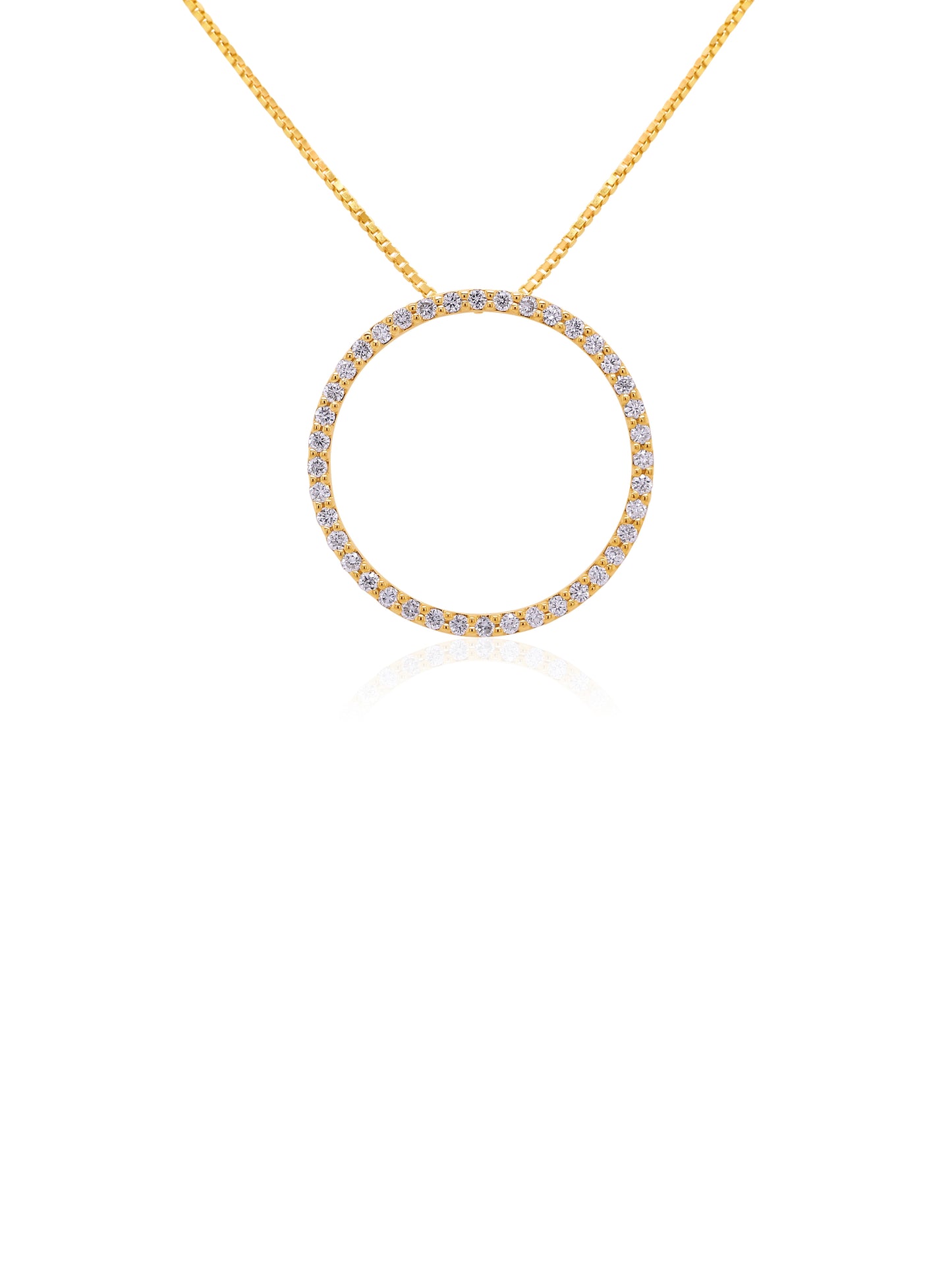 Lab Grown Diamond Circle Of Life Pendant 9K Yellow Gold (Plated Chain)