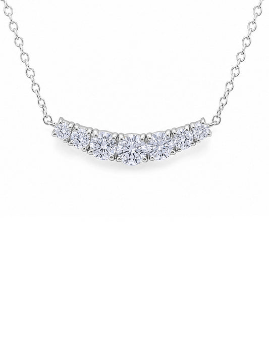 Lab Grown Diamond Necklet, 9K White Gold