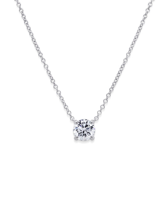 Lab Grown Diamond Pendant T=1.00ct, 9K White Gold
