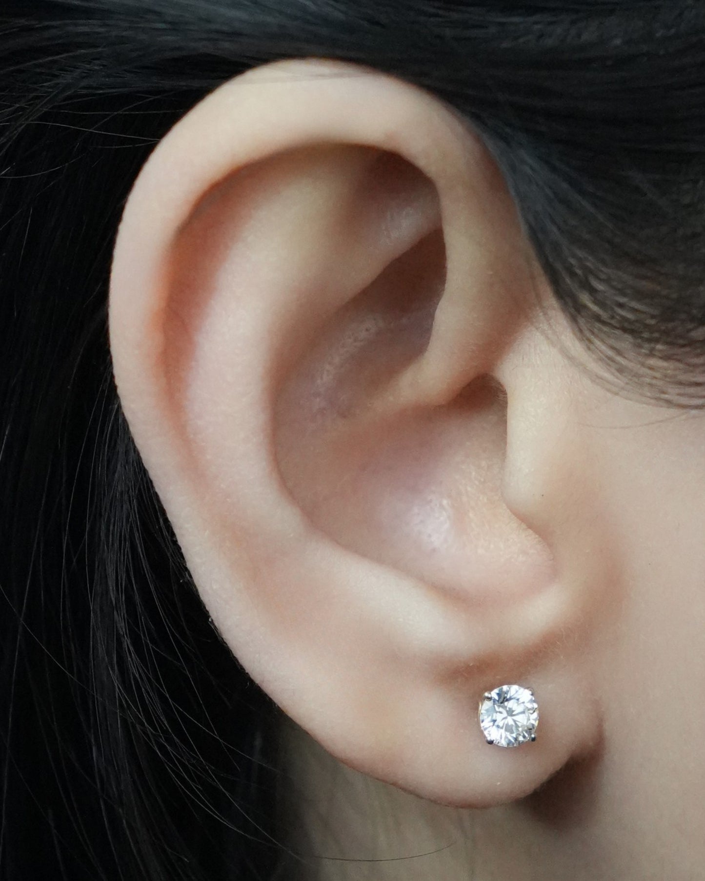 Lab Grown 0.60 Carat Diamond Stud Earrings in 18 Carat Yellow Gold